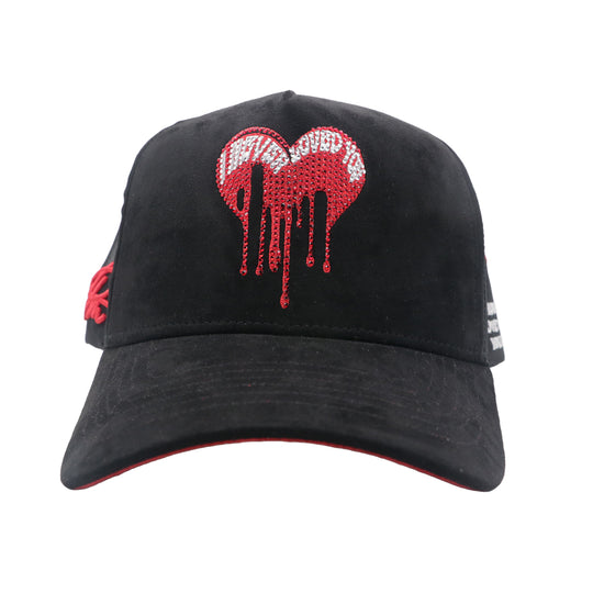Premium Milano Unisex Never Loved You Trucker Hat 2618 Black/Red