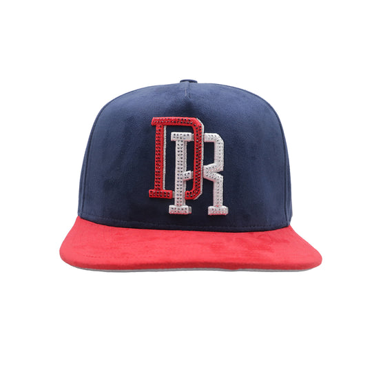 Premium Milano Unisex DR Snapback Hat 2622 Navy/Red