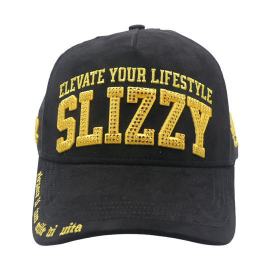 Premium Milano Unisex Slizzy Trucker Hat 2625 Black/Gold