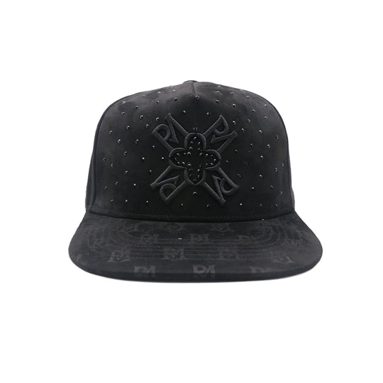Premium Milano Unisex PM Crest Snapback Hat 2628 Black