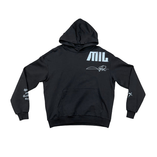 Premium Milano Mens 3M Mercury Hoodie B13AMH-101-BKGRY Black/Grey