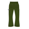 Premium Milano Mens Destiny Stacked Cargo Sweatpants B22CPNT-102-GRN Green