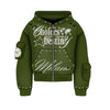 Premium Milano Mens Destiny Zip Hoodie B22CZIP-102-GRN Green