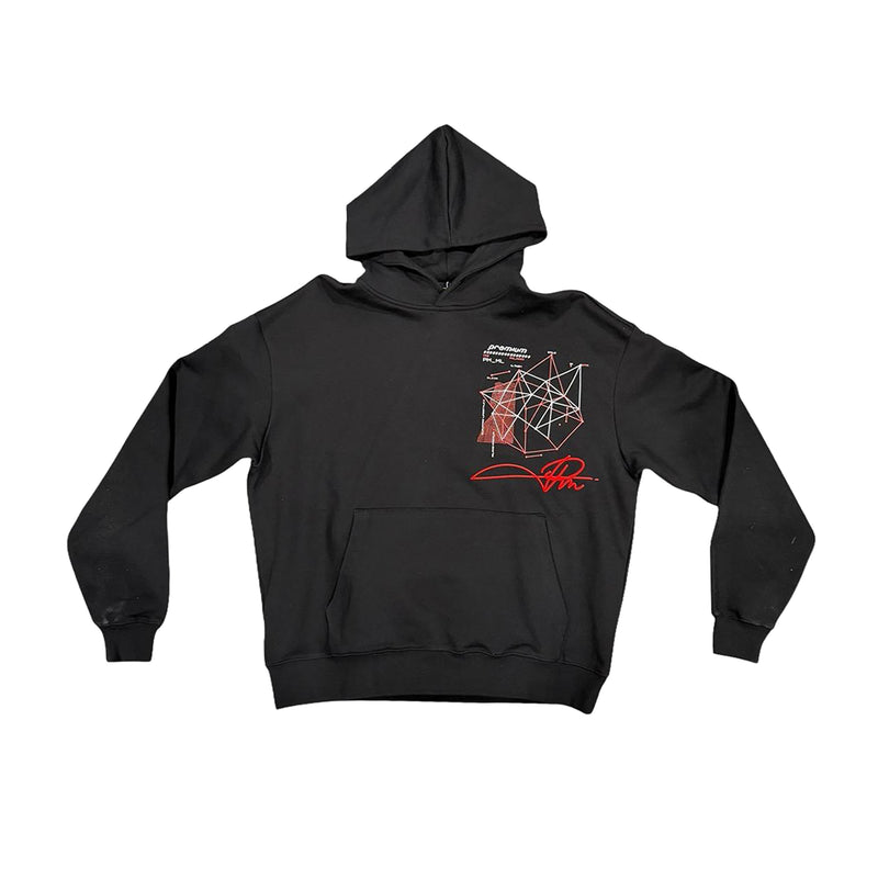 Premium Milano Mens Eleva Futura Hoodie BAI24-100-BK Black