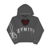 Premium Milano Mens Barbed Heart Hoodie BBH19-871-WBK Charcoal