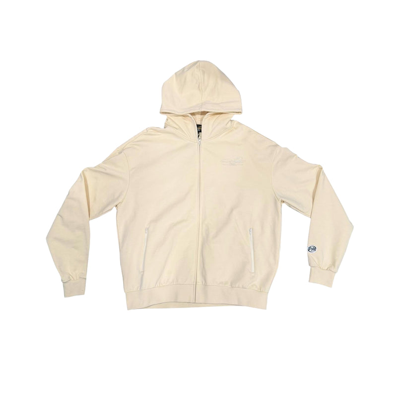 Premium Milano Mens Zip Tech Hoodie BC1Z-711-CRM Cream
