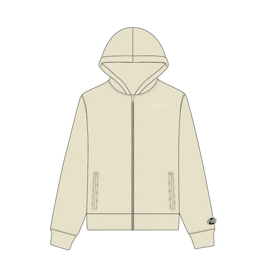 Premium Milano Mens Zip Tech Hoodie BC1Z-711-CRM Cream