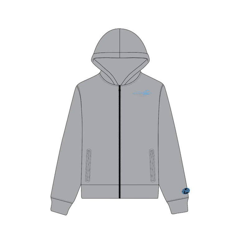Premium Milano Mens Zip Tech Hoodie BC4Z-134-UNC University Blue