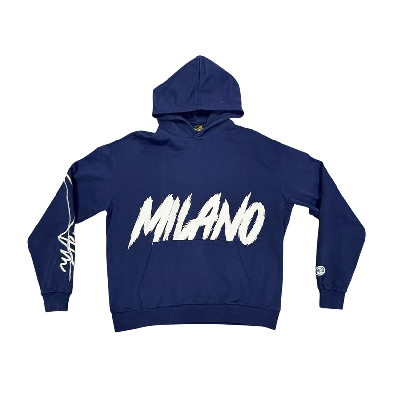 Premium Milano Mens Slasher Tech Hoodie BC7H-104-NVY Navy