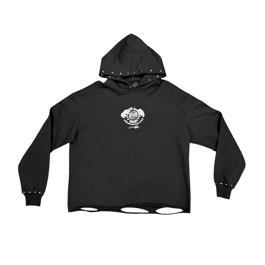 Premium Milano Mens Hypnotized Minds Cropped Hoodie BCH17-100-BK Black