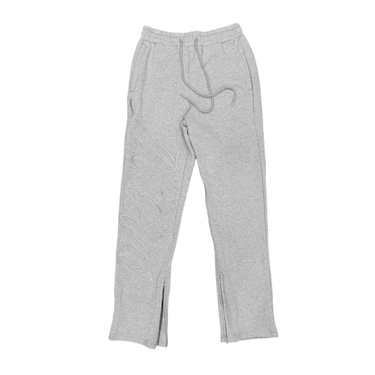 Premium Milano Mens Script Tonal Sweatpants BP14-005-GY Gray