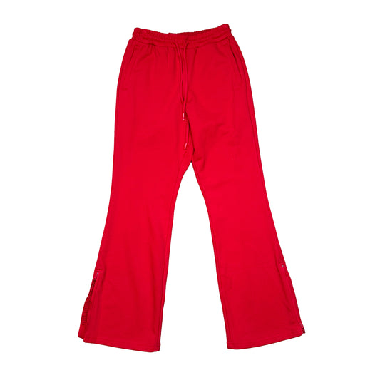 Premium Milano Mens Tonal Rhinestone Sweatpants BPP39-600-RD Red