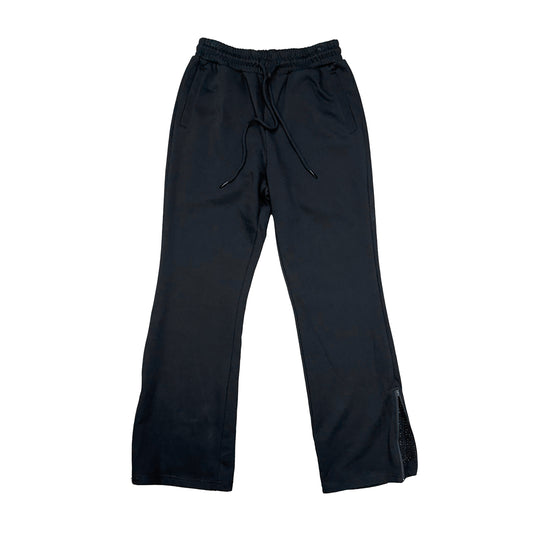 Premium Milano Mens Tonal Rhinestone Sweatpants BPP63-818-BK Black