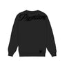 Premium Milano Mens Black Cat Club Crew Neck Sweatshirt BT15C-100-BK Black