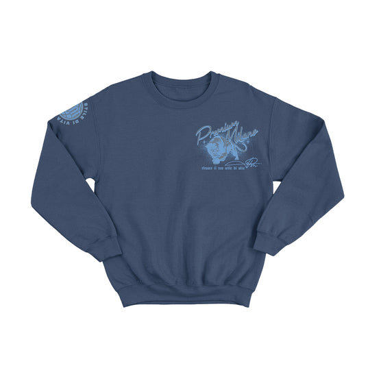 Premium Milano Mens Panthera Crew Neck Sweatshirt CSW1125-05 Navy Blue