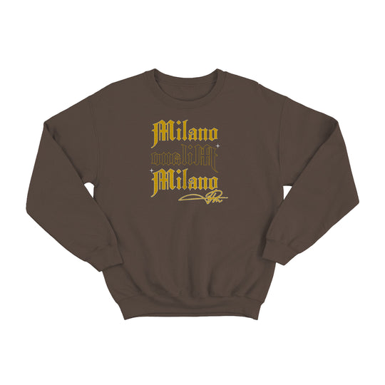 Premium Milano Mens Guardian Angel Crew Neck Sweatshirt CSW1125-20 Brown