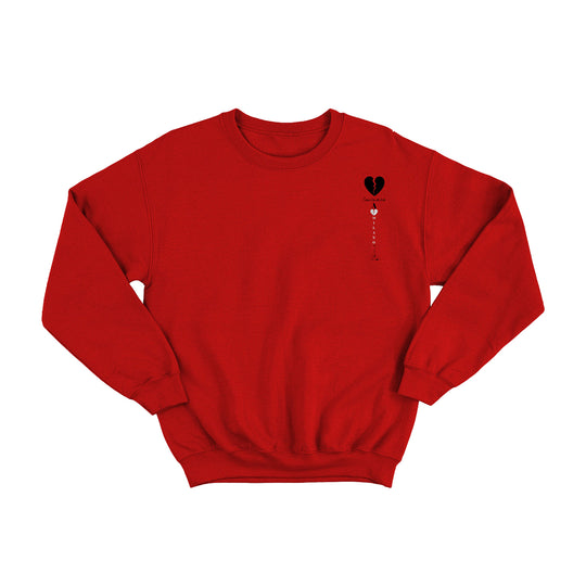 Premium Milano Mens Love Card Crew Neck Sweatshirt CSW1125-50 Red