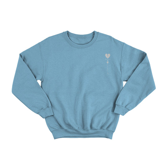 Premium Milano Mens Love Card Crew Neck Sweatshirt CSW1125-50 Sky Blue