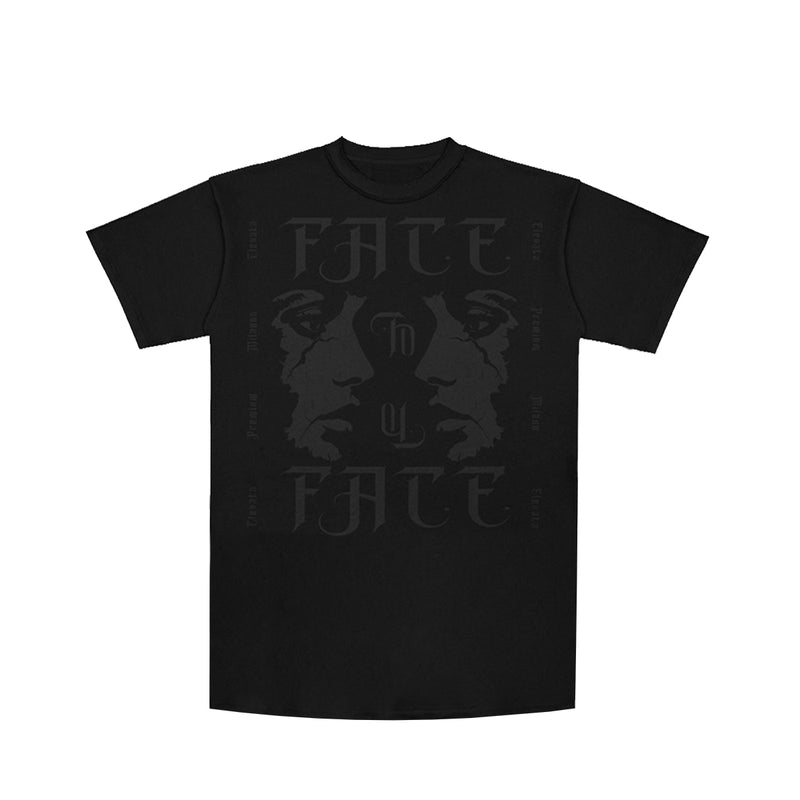Premium Milano Mens Facing Fears Crew Neck T-Shirt CT261-108 Black