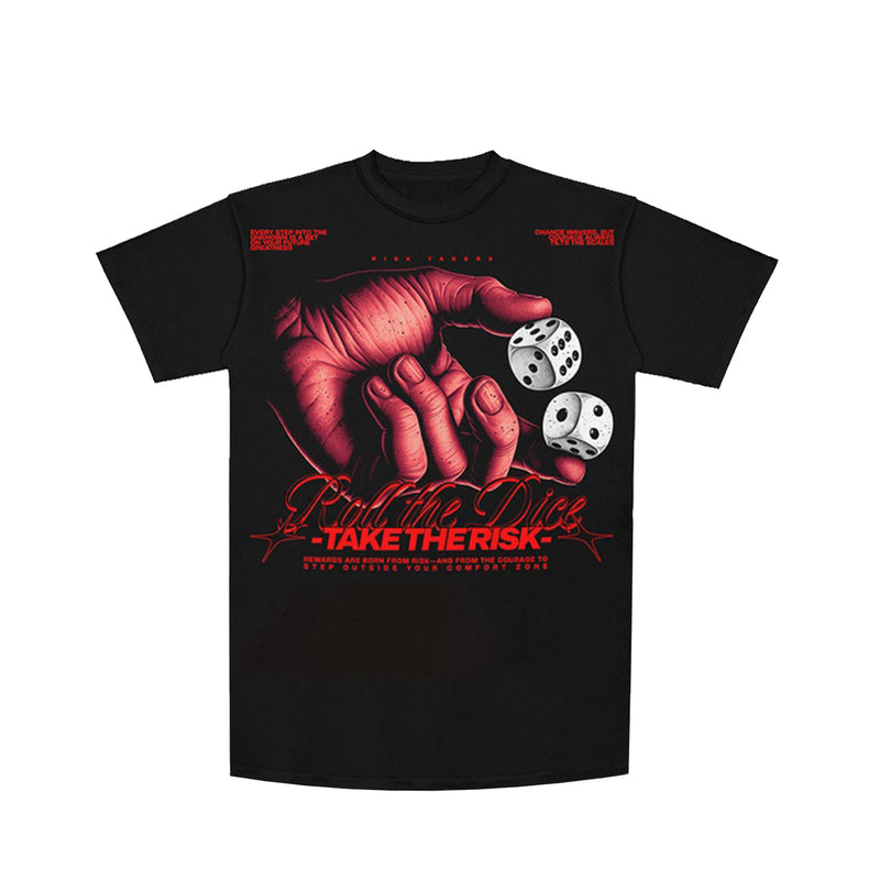 Premium Milano Mens Roll The Dice Crew Neck T-Shirt CT261-113 Black