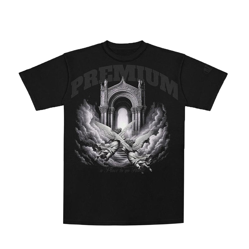 Premium Milano Mens Paradiso Crew Neck T-Shirt CT261-118 Black
