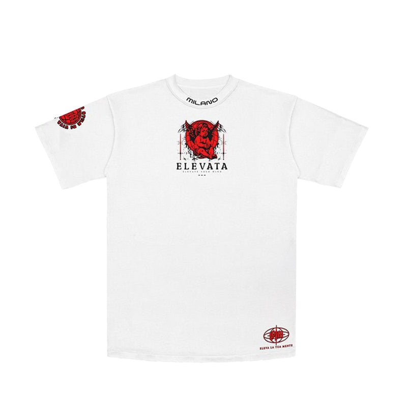 Premium Milano Mens Guard Your Heart Crew Neck T-Shirt CT261-121 White
