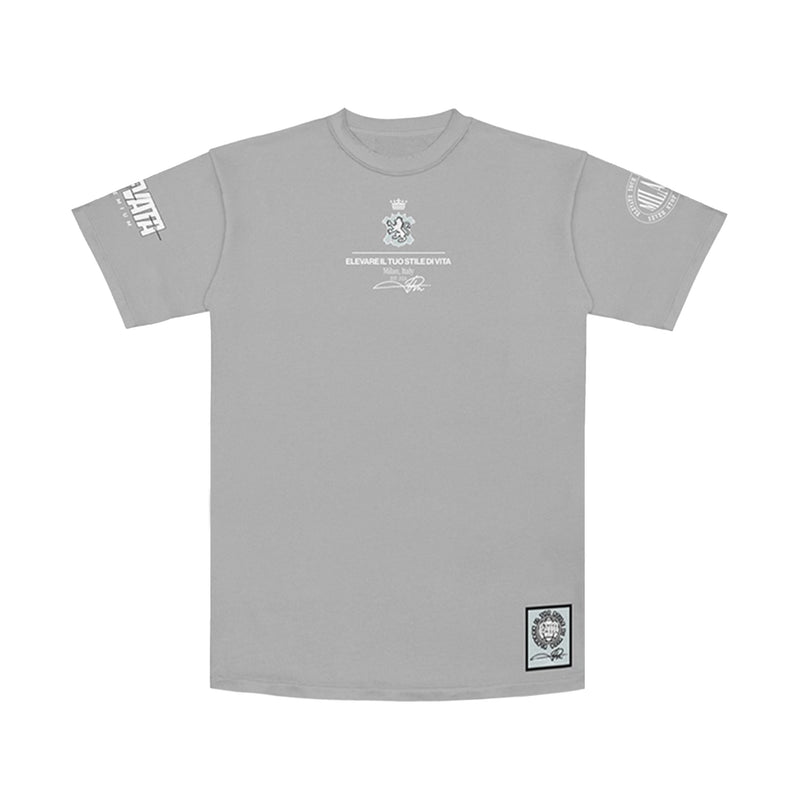 Premium Milano Mens Royal Bloodline Crew Neck T-Shirt CT262-101 Gray