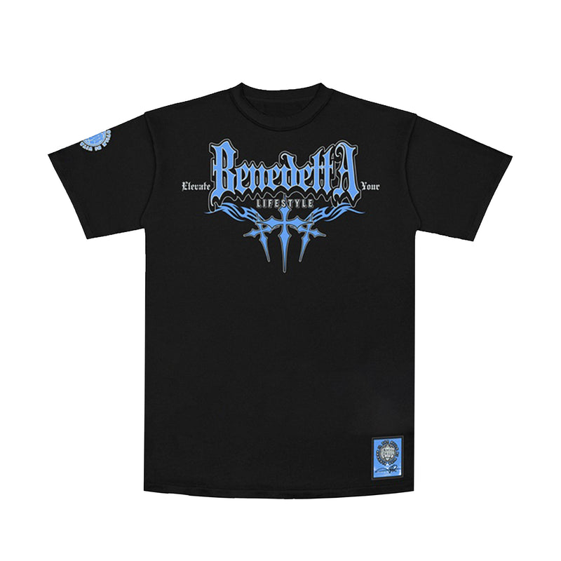 Premium Milano Mens Faith Prevails Crew Neck T-Shirt CT262-106 Black