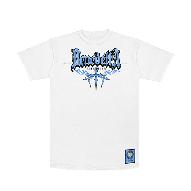 Premium Milano Mens Faith Prevails Crew Neck T-Shirt CT262-106 White