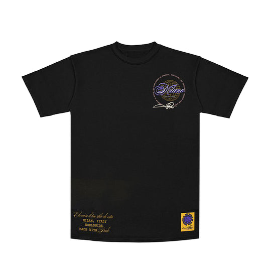 Premium Milano Mens Dual Vision Crew Neck T-Shirt CT262-115 Black