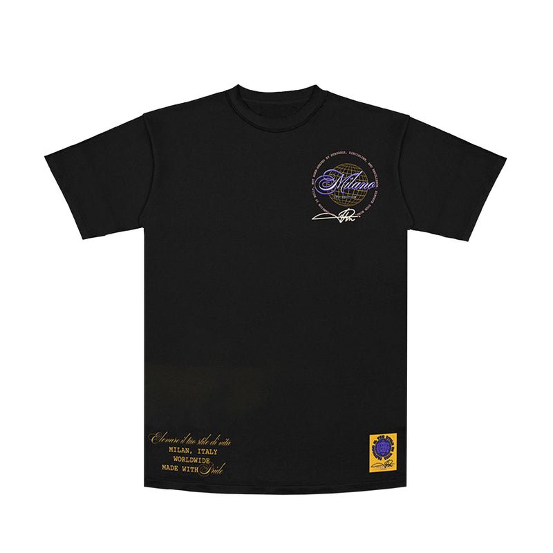 Premium Milano Mens Dual Vision Crew Neck T-Shirt CT262-115 Black