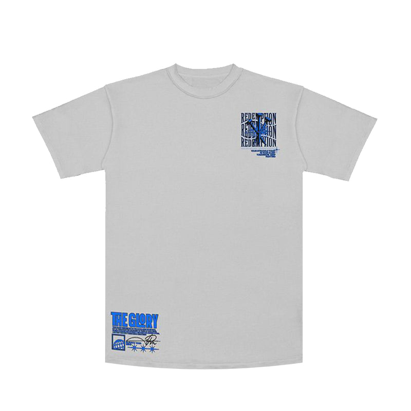 Premium Milano Mens Redemption Crew Neck T-Shirt CT262-123 Gray