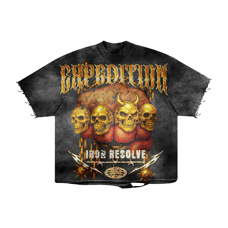 Expedition Mens Unchained Fury Oversized Crew Neck T-Shirt EXCTS26205 Black