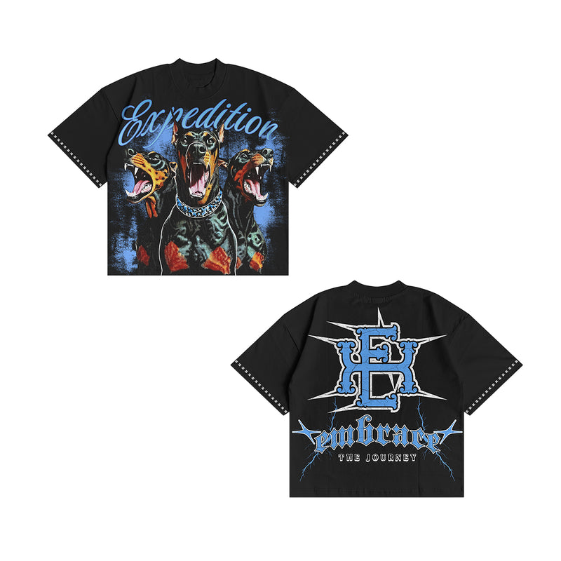 Expedition Mens Unleashed Oversized Crew Neck T-Shirt EXCTS26207 Black