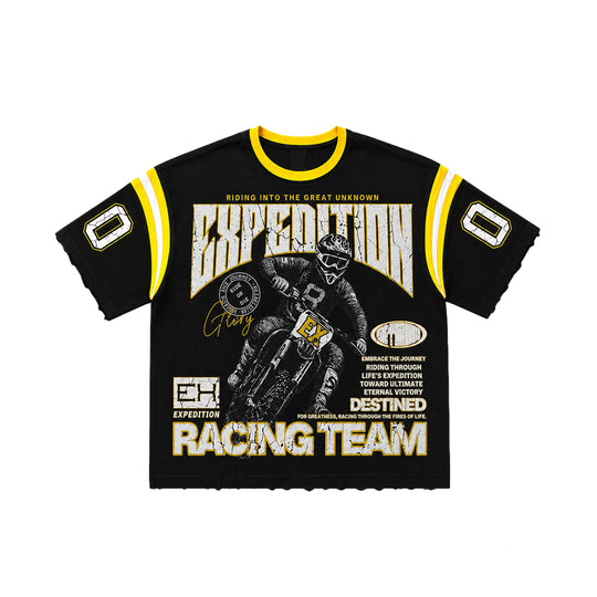 Expedition Mens Ride Or Die Oversized Crew Neck T-Shirt EXCTS26213 Black
