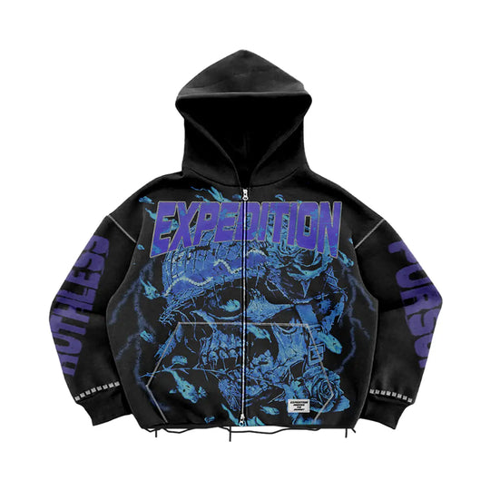 Expedition Mens Relentless Hoodie EXH101F25 Black Washed