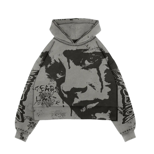 Expedition Mens Fear Don't Last Hoodie EXH106F25 Grey Washed