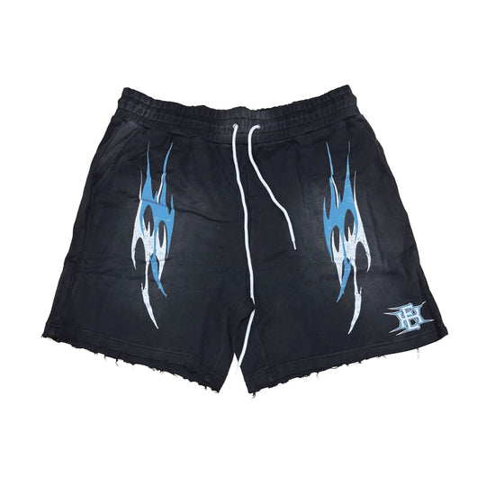 Expedition Mens Washed Tribal French Terry Sweatshorts EXSSS26218 Black