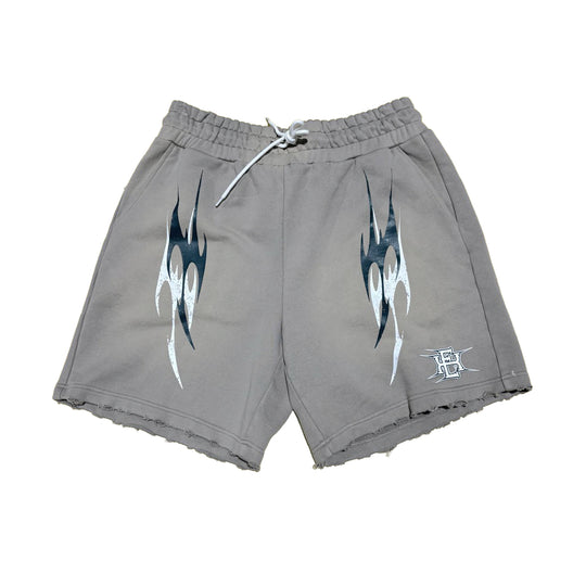 Expedition Mens Washed Tribal French Terry Sweatshorts EXSSS26218 Gray