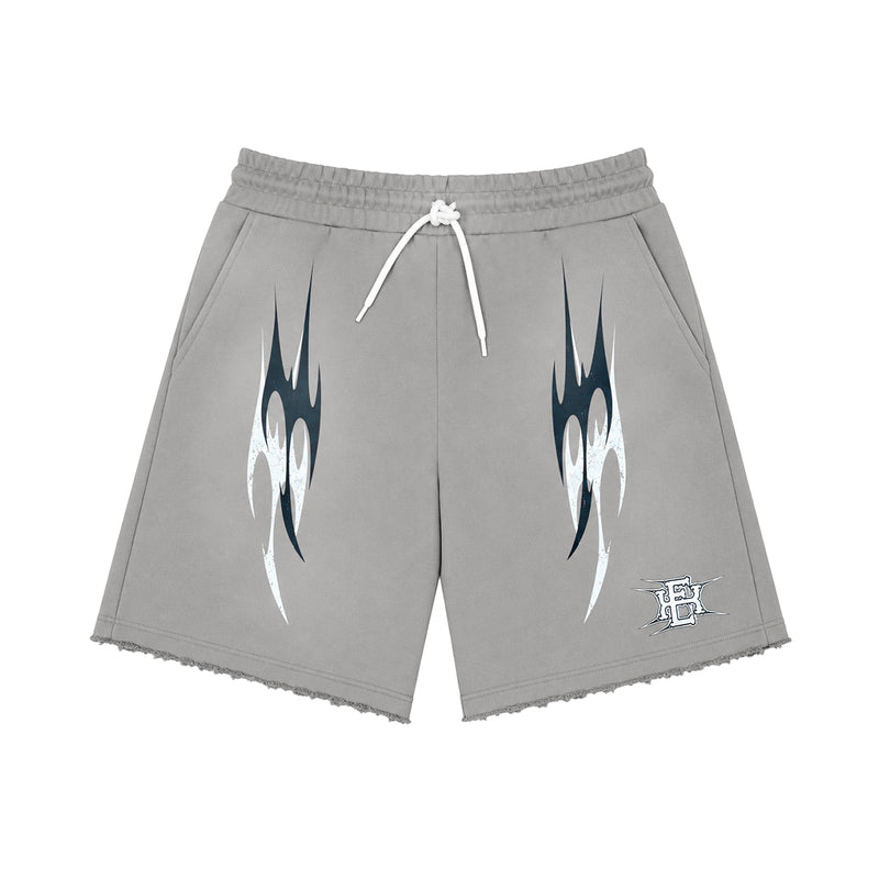 Expedition Mens Washed Tribal French Terry Sweatshorts EXSSS26218 Gray