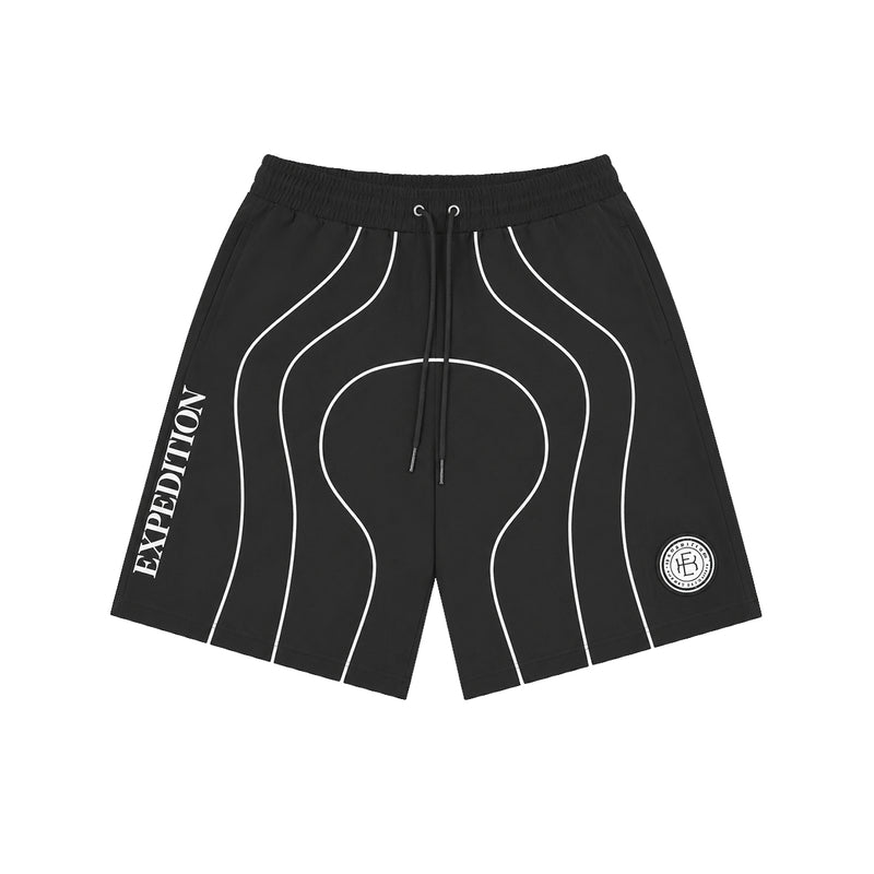 Expedition Mens 3M Reflective Piping Nylon Shorts EXWSS26219 Black