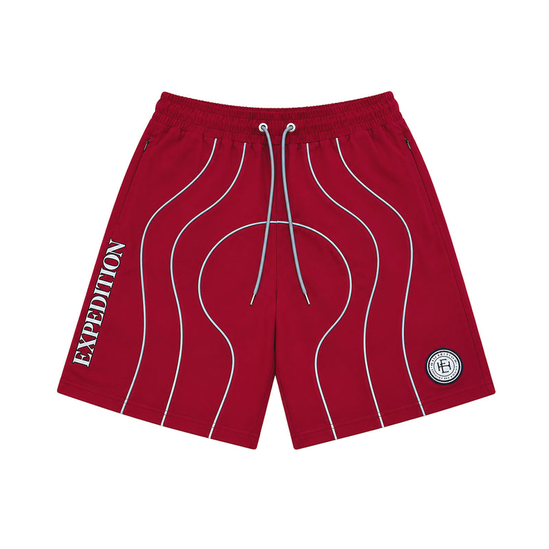 Expedition Mens 3M Reflective Piping Nylon Shorts EXWSS26219 Red