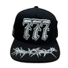 Premium Milano Mens 777 5-Panel Trucker Hat M777002 Black/White