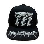 Premium Milano Mens 777 5-Panel Trucker Hat M777002 Black/White