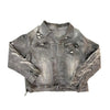 Premium Milano Mens Applique Flame Jacket PM007F25-118JKT Gray Wash