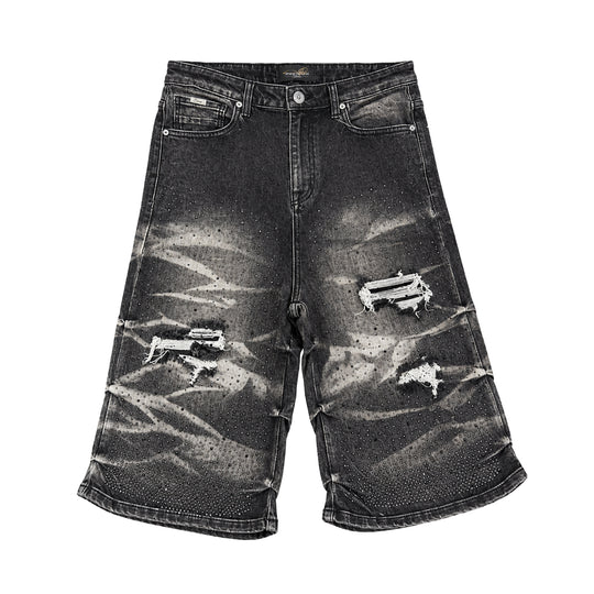 Premium Milano Mens Riviera Denim Shorts PMDS26J23-100 Black Wash