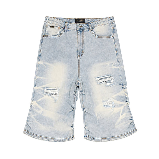 Premium Milano Mens Riviera Denim No Stone Shorts PMDS26J24-119 Medium Blue