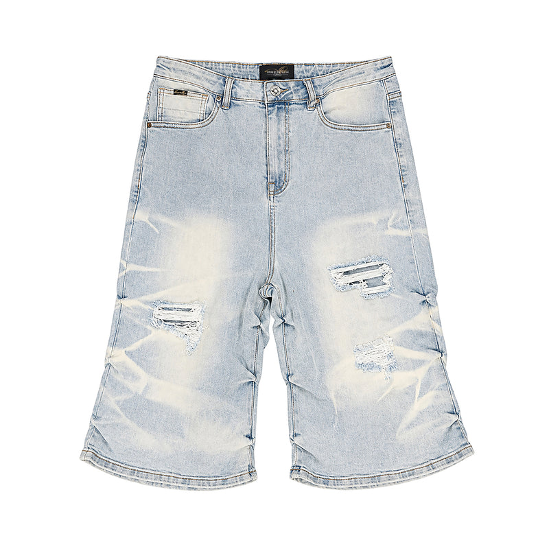 Premium Milano Mens Riviera Denim No Stone Shorts PMDS26J24-119 Medium Blue