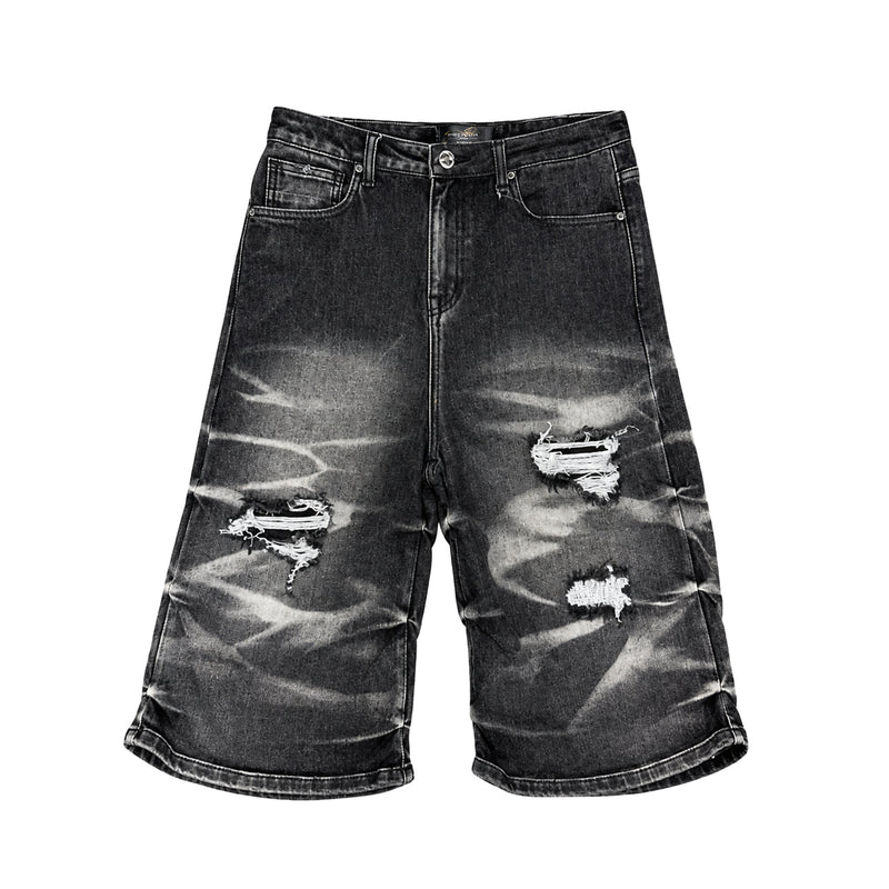 Premium Milano Mens Riviera Denim No Stone Shorts PMDS26J25-100 Black Wash