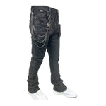 Premium Milano Mens Sunrise Stacked Jeans PMJ28F25-100 Black Wash